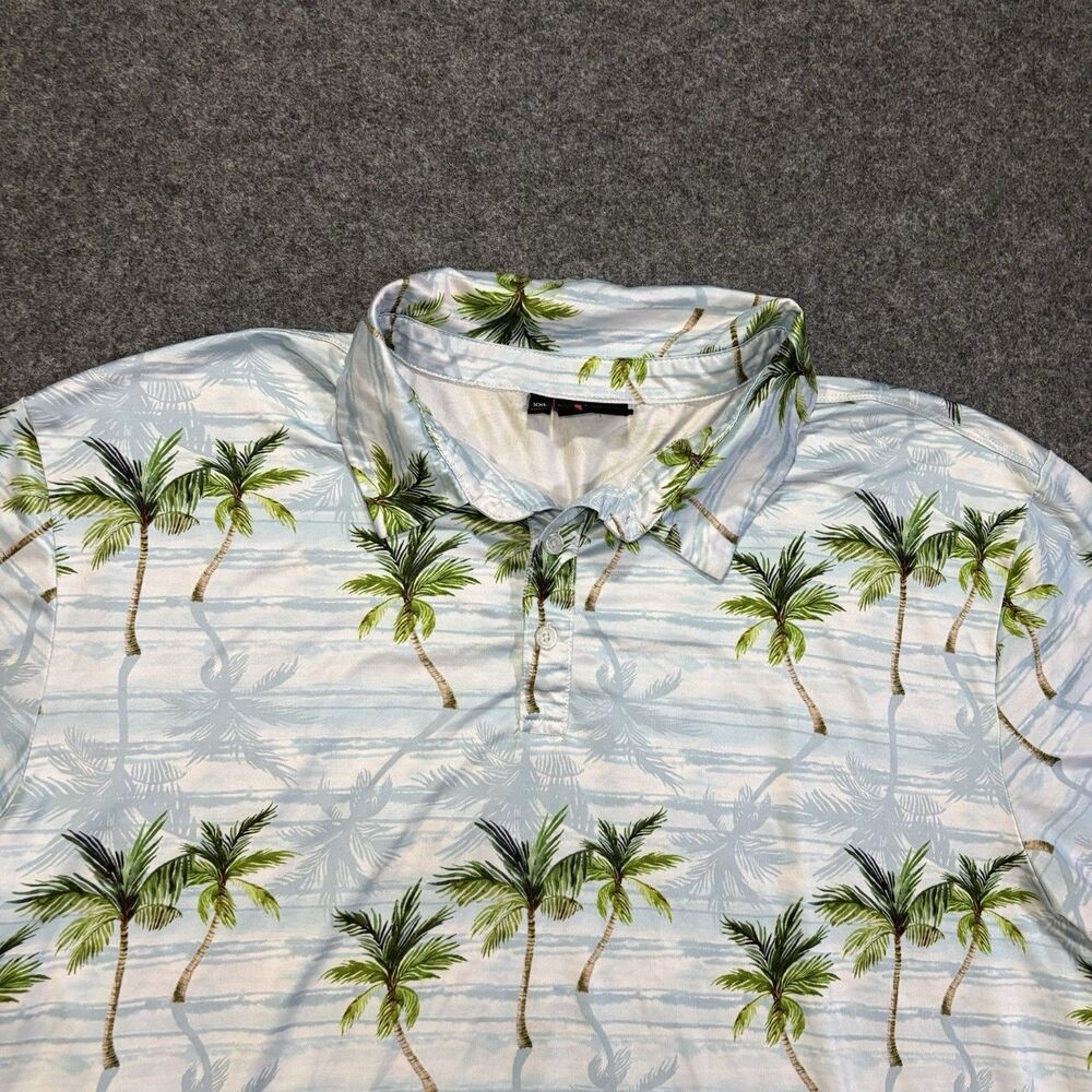 Yatta Polo Shirt 2XL Golf Tropical Print Wicking Performance